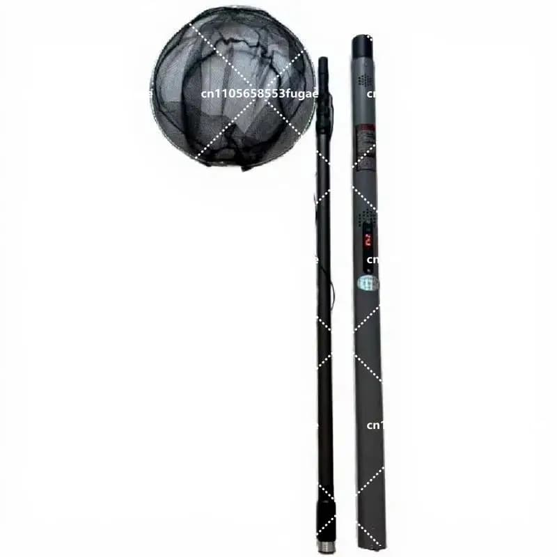 4.2-meter 5000/9000-watt Aluminum Ultra-light Portable Foldable Hand Net Electric Automatic Retractable Fishing Netscoop Black