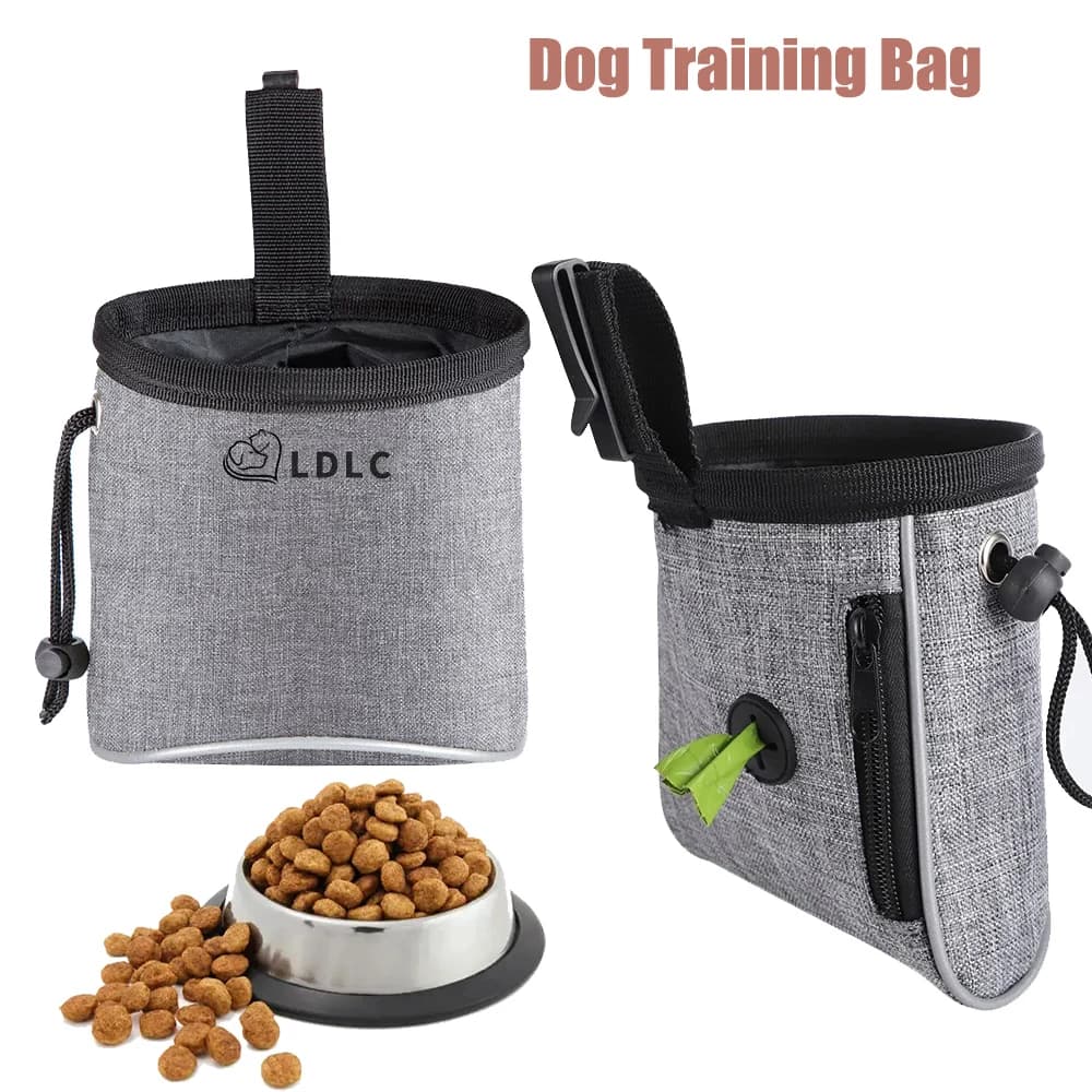 La custodia per addestramento del dolcetto per cani trasporta facilmente giocattoli per animali domestici, crocchette, dolcetti incorporati nella borsa per cacca con dispenser Borsa per addestramento del cane all'aperto