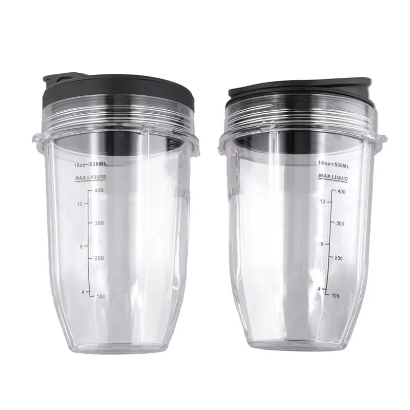 Per bicchiere Nutri Ninja da 18 Oz con 2 tappi sigillanti, adatto per frullatore serie NINJA da 900 W/1000 W (confezione da 2) -[Mriae Parts]
