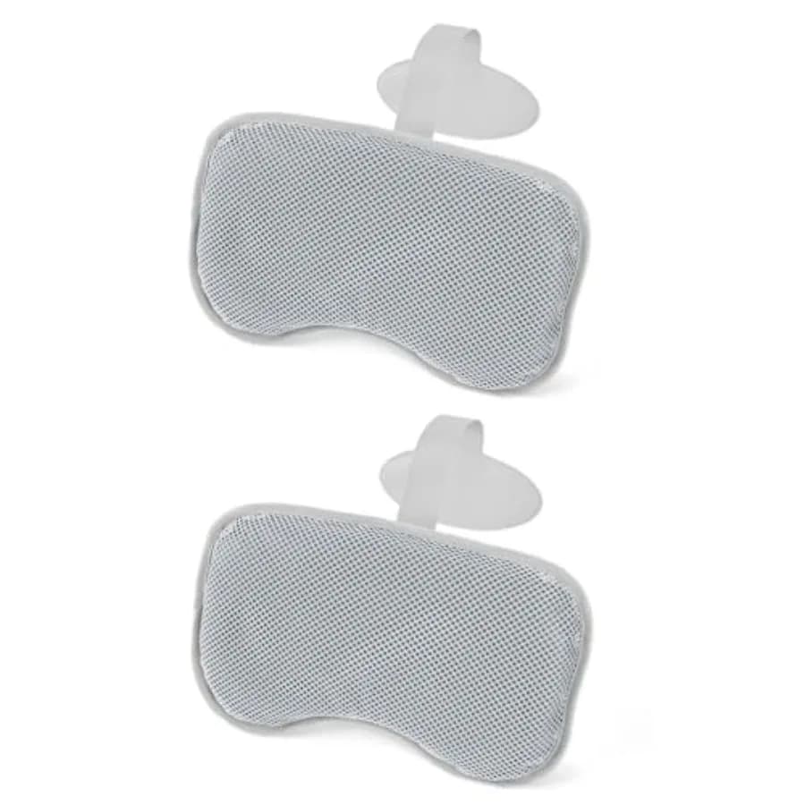 2 Pack SaluSpa Padded Headrest Pillows with Adjustable Strap to Adjust Height Washable Mesh Cover Compatible with SaluSpa Hot T