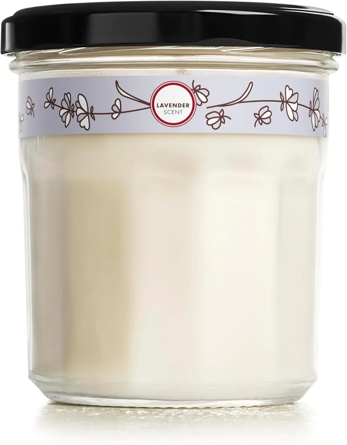 Candela di Soia alla Lavanda, 7.2 oz, Durata 35 Ore, Profumo Floreale Pulito