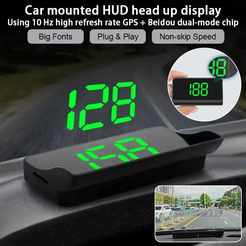 M2 Head Up Display GPS HUD Tachimetro Digitale Plug and Play Universale per Auto con Caratteri Grandi KM/H Proiettore sul Parabrezza Accessori Auto