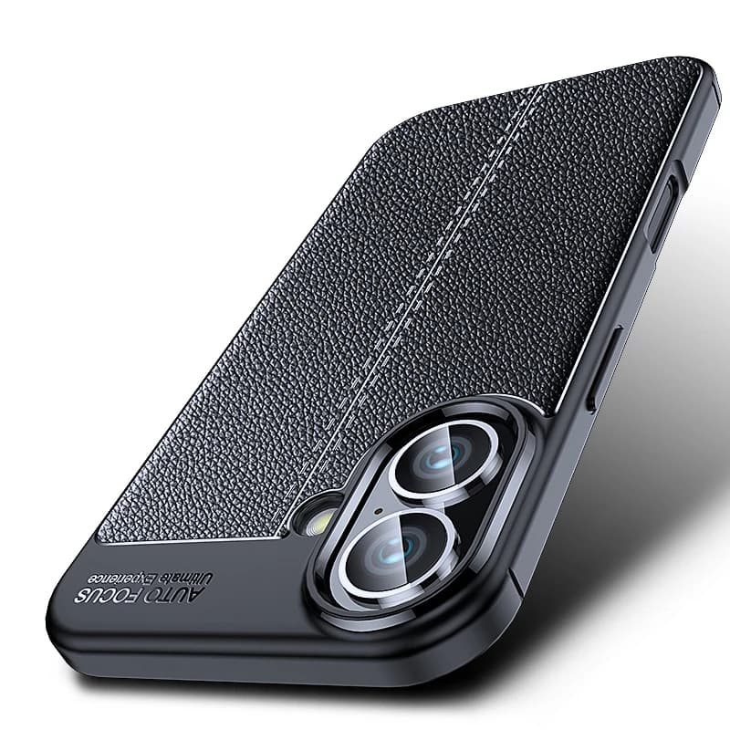 Custodia morbida per telefono con texture in pelle da lavoro di lusso per iPhone 16 15 14 13 12 Pro Max 11 X XS XR Custodia protettiva antiurto per telefono