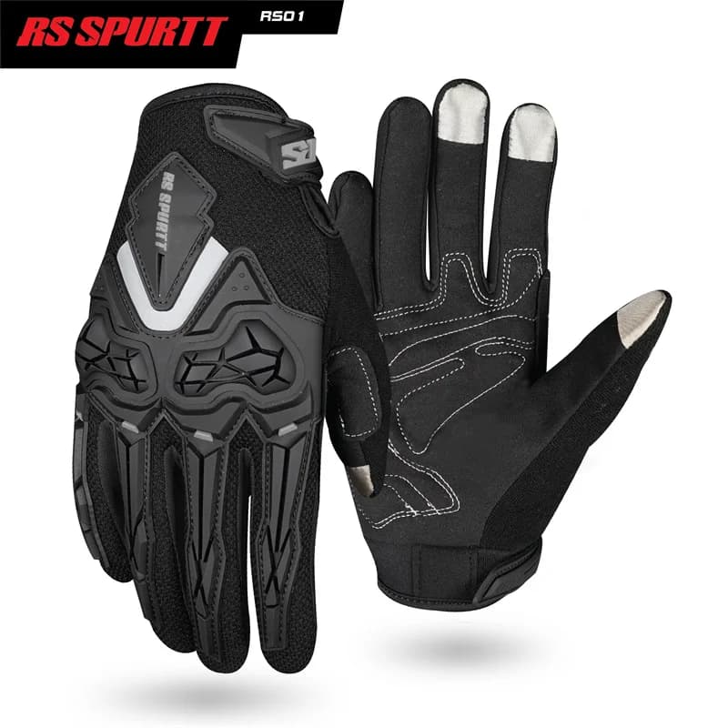 Daily Commute Summer Full-Finger Breathable Motorcycle Gloves Men Women Mesh Anti-drop Anti-Slip Motorbike Riding Gloves