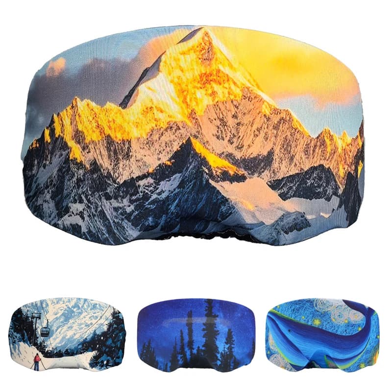 Ski Goggle Cover Single Double Board Snow Glass Protector Cover Portable Anti-Scratch Ski Goggle Lens Cloth Skiing Eyewear Cover