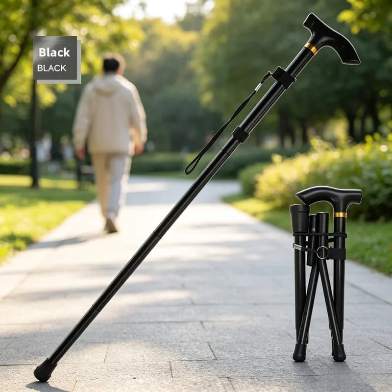Foldable Ultralight Trekking Poles Adjustable Telescopic Walking Sticks Lightweight for Outdoor Hiking Camping