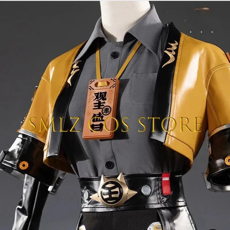 Costume Zenless Zone Zero ZZZ Ju fufu, Giacca Gialla yixuan, Set Completo con Coda e Parrucca, Outfit per Feste per Donna