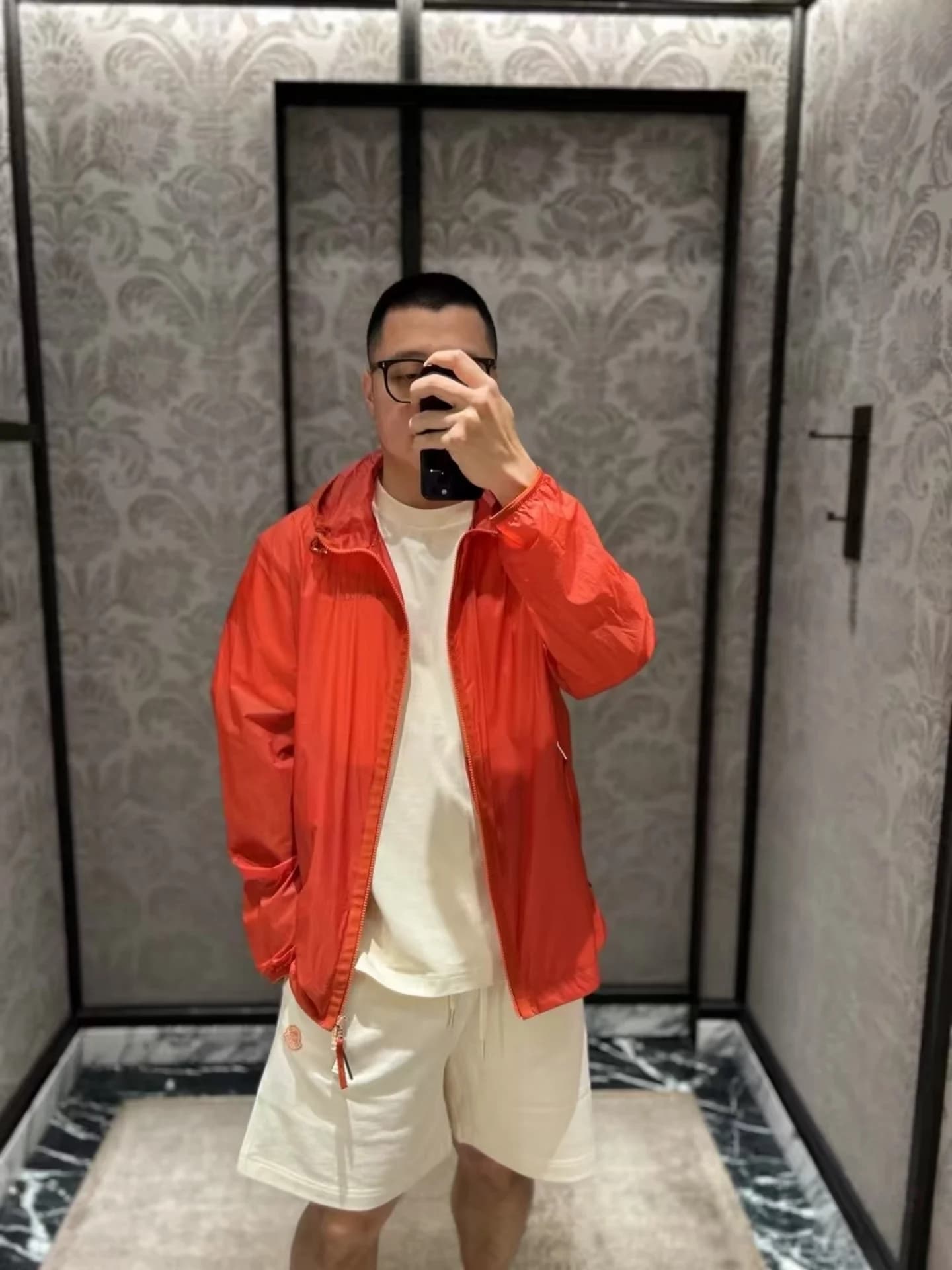 Ultra-Thin American Casual Hooded Jacket Unisex Spring Summer Lightweight Bright Orange Professional Sun Protection Clothing