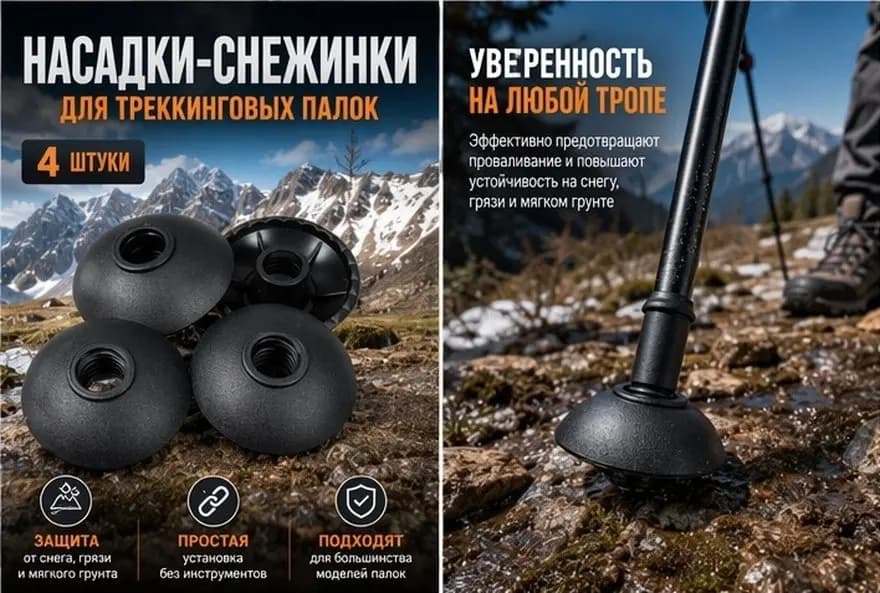 4Pcs Trekking Pole Snow Toes Mud Baskets Plastic Hiking Stick Replacement Tips Outdoor Walking Stick Accessories