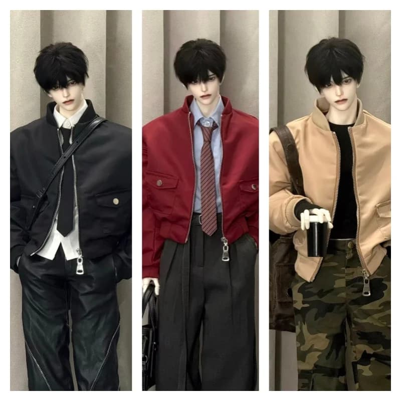 Vestiti per bambole BJD per bambole da 1/4 75 cm 77 cm Rosso Nero Khaki Cappotto Giacca Accessori di abbigliamento per bambole (solo cappotto senza bambola)