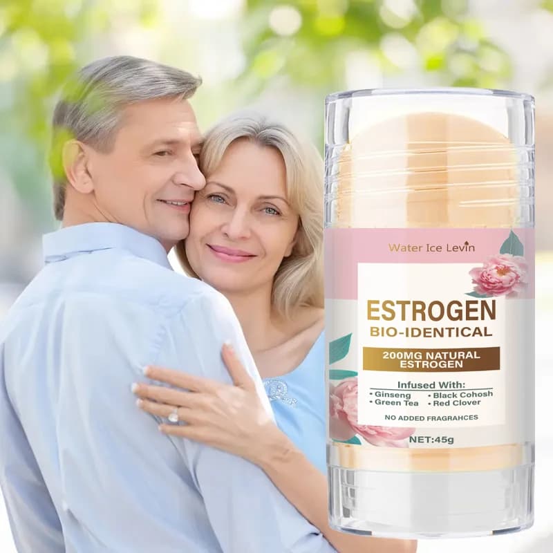 Natural Estrogen Cream Stick, Glycerin, Ginseng Root, Tea Tree Leaf Extract, Calming, Gentle Body Care Cream, Alcohol-Free, Suitable for All Skin Types, Natural Skin Care
