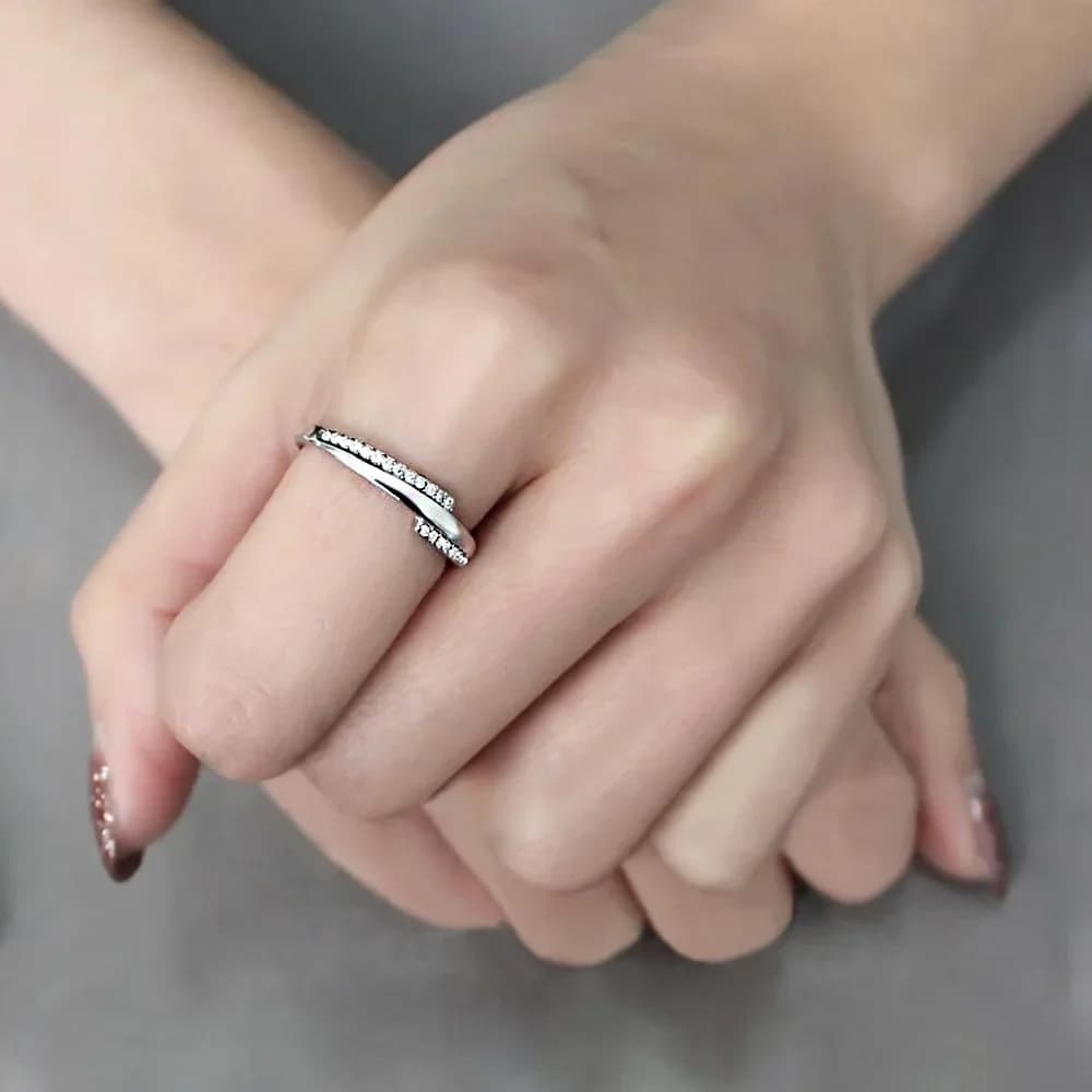 Y2known acciaio inossidabile Lady Simple Girl Fashion Shiny zircone Ring Light Luxury Ear study gioielli da sposa regalo di anniversario