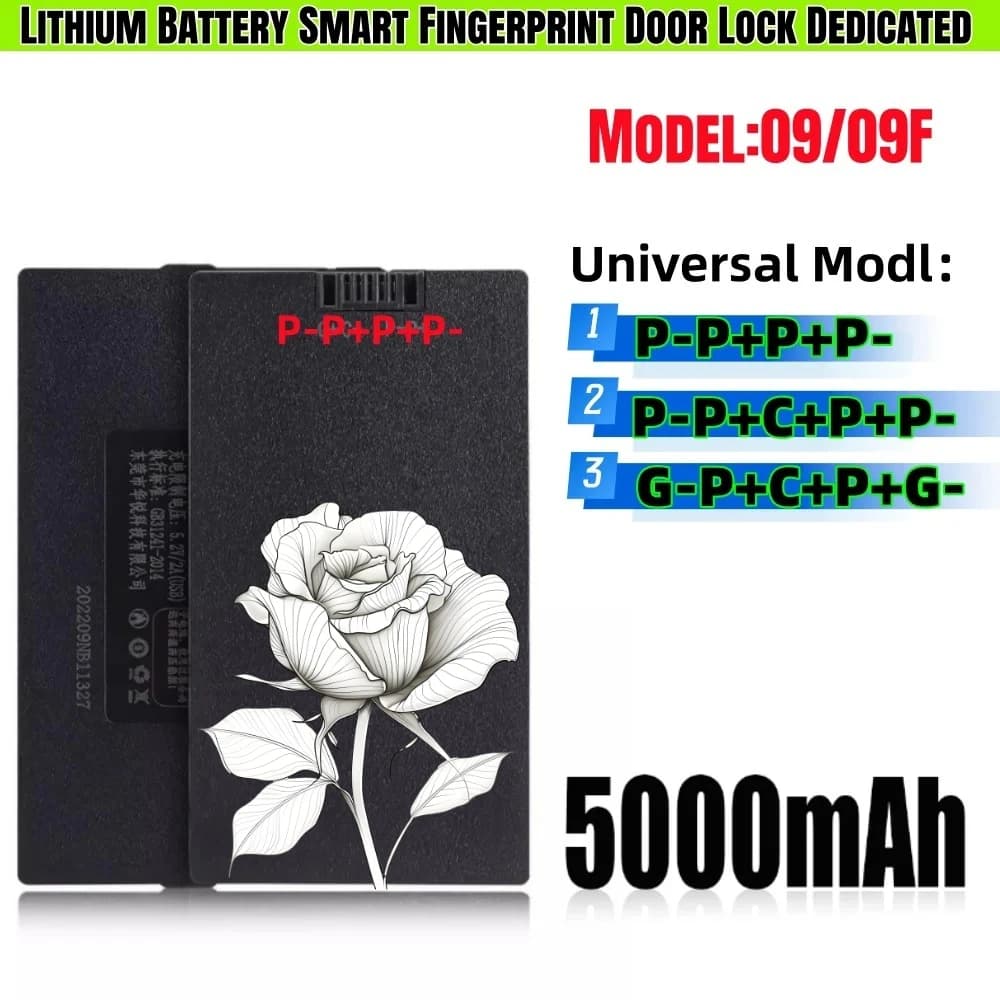 Batteria al Litio 7.4V 5000mAh per Serratura Intelligente ZNS-09/091 ZNS-09A ZNS-09B ZNS-09E ZNS-09F ZNS-09H ZNS-09X