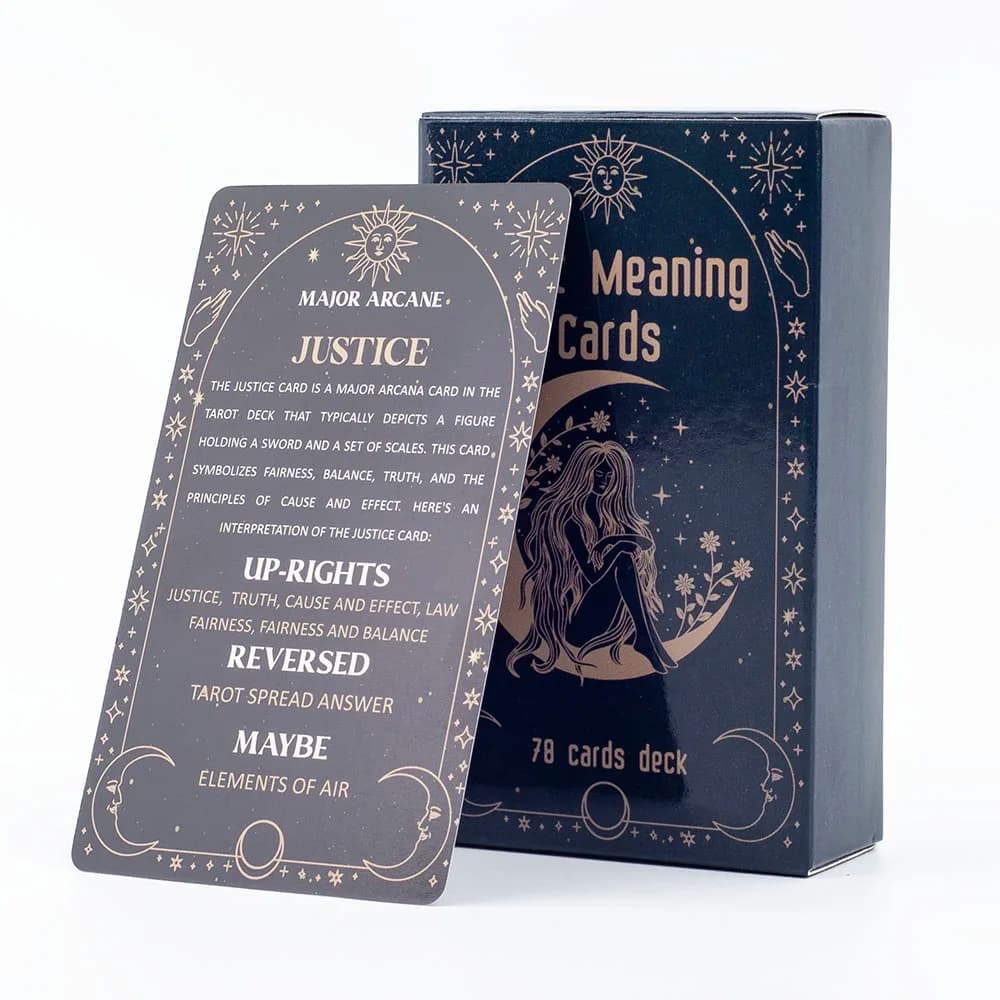 Carte dei tarocchi significati Mazzo di 78 carte Visioni inglesi Edizione divinazione Gioco da tavolo per principianti Mazzo di apprendimento dei tarocchi tascabile