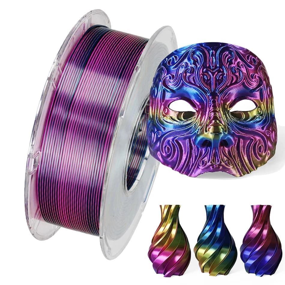 3D Printer Filament Tricolored 250g PLA 3 Colors 3D Printing Material Sublimation products from 1,75 mm Magic Pla Silk Filaments