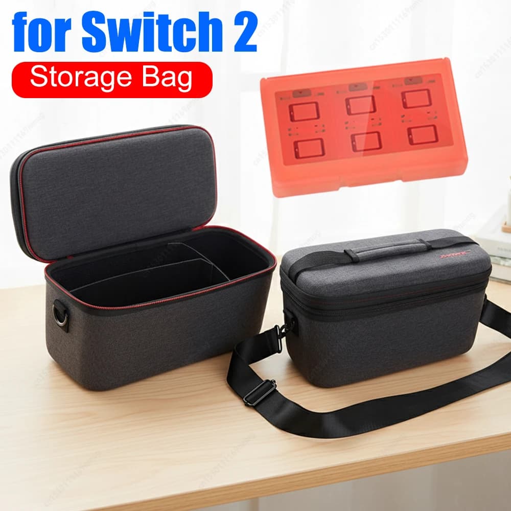 Custodia Rigida EVA per Switch 2, Borsa Protettiva da Viaggio, Grande Borsa Organizer per Accessori Switch 2