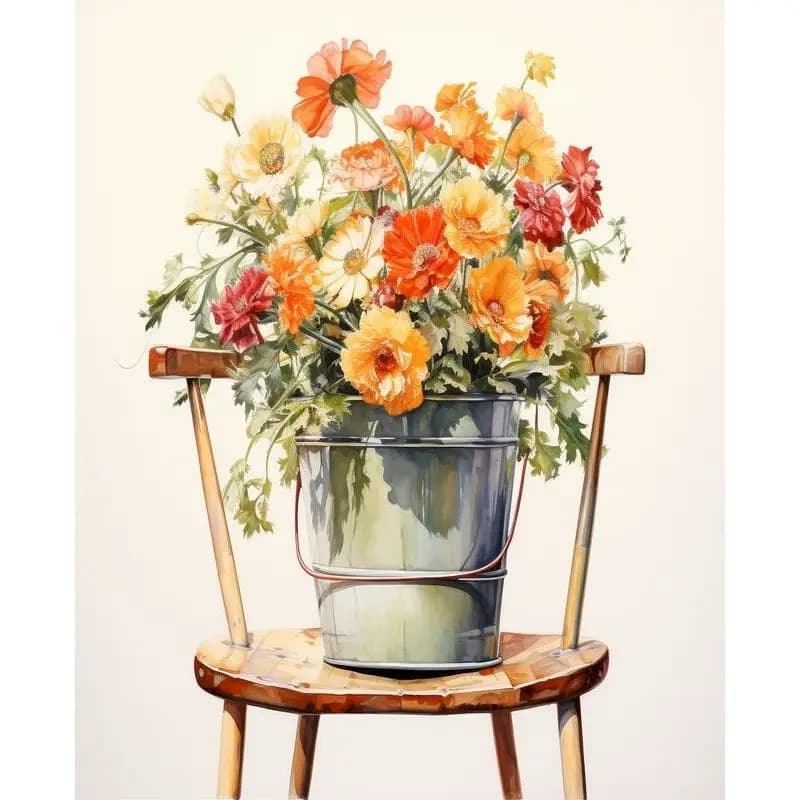 GATYZTORY Paint By Numbers Frameless Drawing By Numbers Flowerpot Painting Numbers Handicraft Art Acrylic on Canvas Paints
