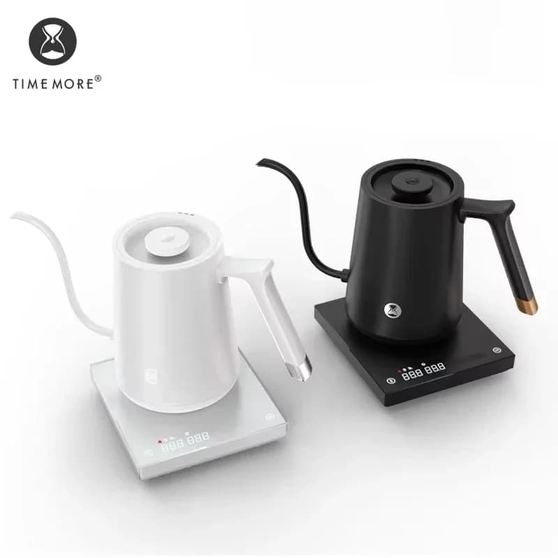 Timemore Fish Smart Electric Pour Over Kettle 600ml 220v Fine Mouth Temperature Control Customize Hand Brew Coffee Pot
