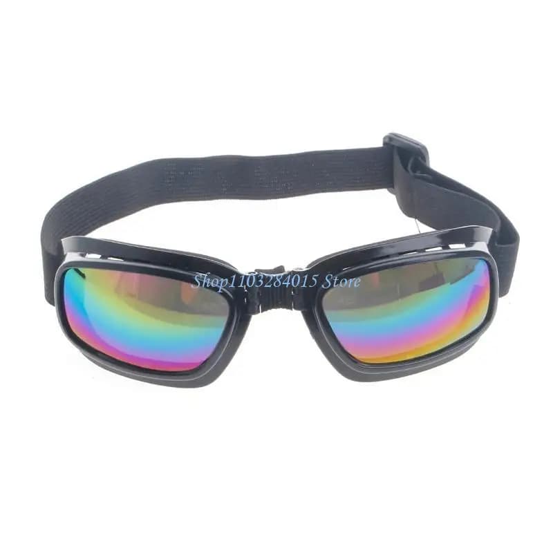 R6FF Foldable Safety Goggles Ski Snowboard Motorcycle Eyewear Glasses Eye for Protect