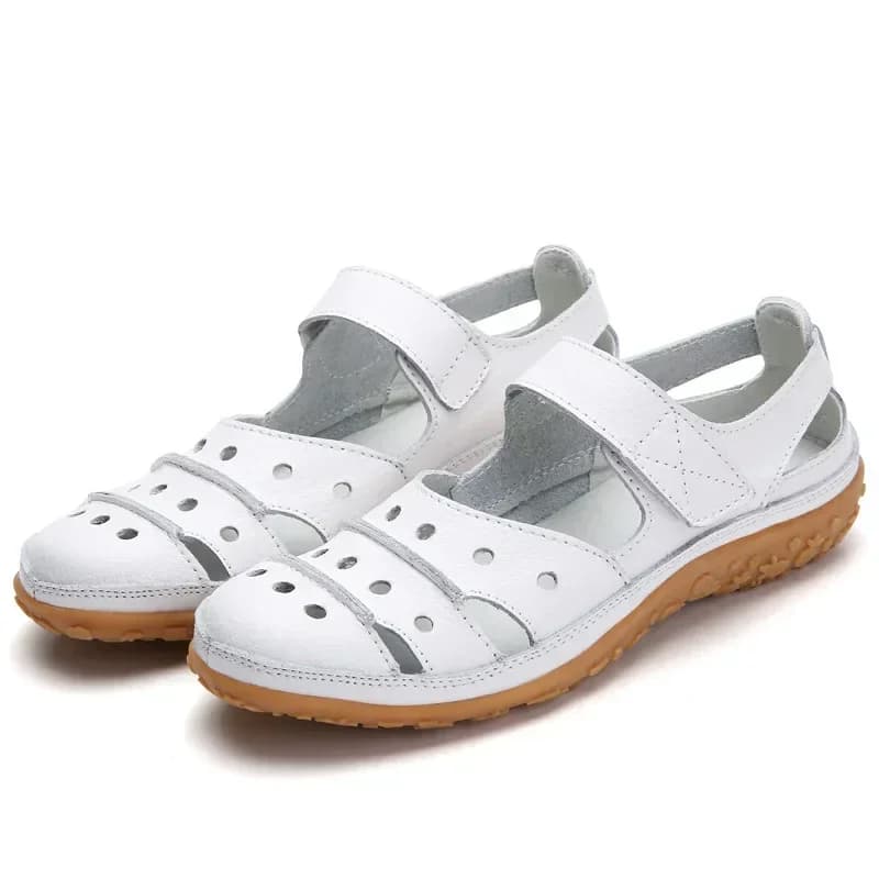 2024 sandali da ballo in pelle scava fuori scarpe estive da donna appartamenti traspiranti Slip on mocassini moda femminile scarpe morbide scarpe da donna