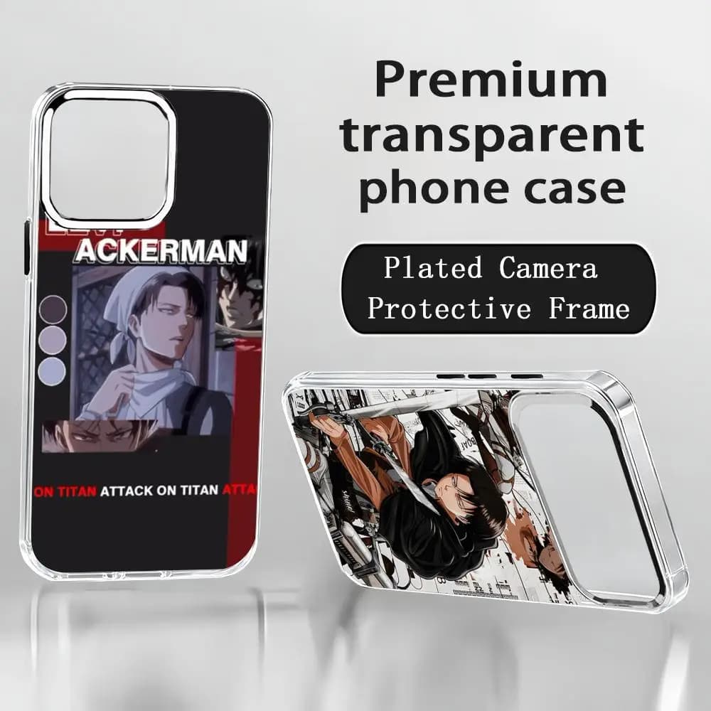 A-Attack cool on Titan Phone Case For iPhone 17 air 16 15 14 13 12 11 Pro Max Plus Chrome Button Camera Ring Transparent