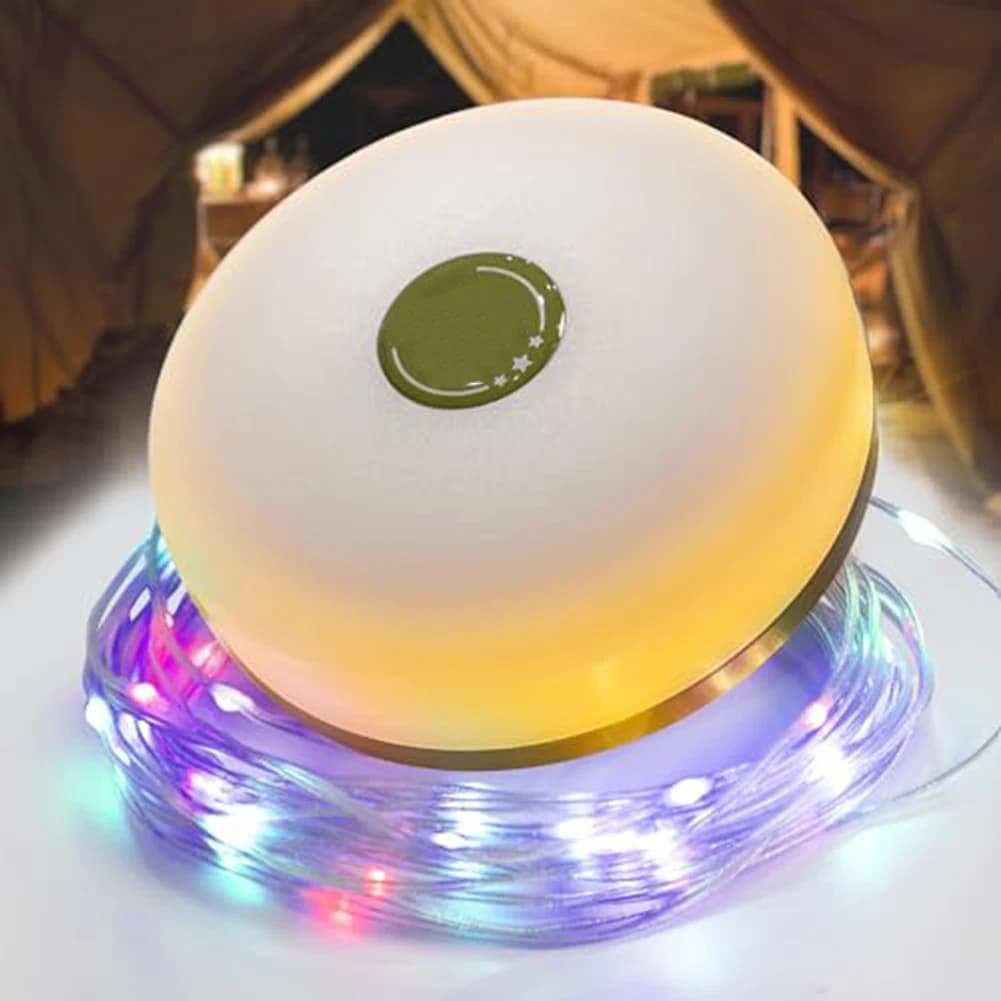 Luci da campeggio 4 in 1 8 modalità Luce da atmosfera da campeggio a LED impermeabile ricaricabile tramite USB portatile