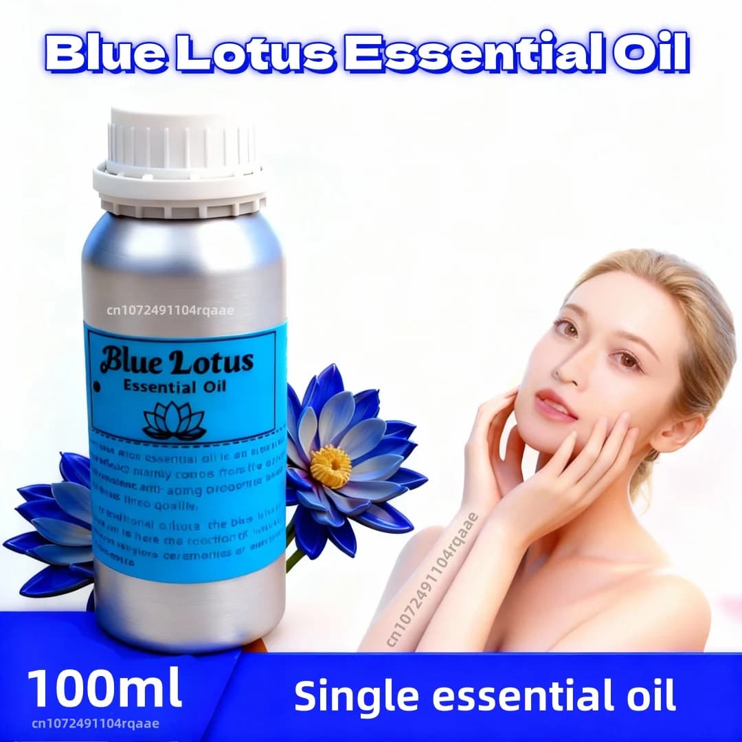 Olio di loto blu puro naturale per diffusore di ance, fragranza domestica, olio profumato per aromaterapia per camera da letto, ufficio, meditazione yoga