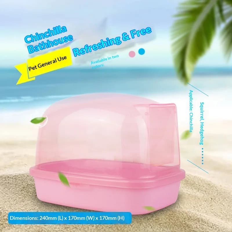 Plastic Sand Bath Box Chinchilla Sauna Toilet Hamster Toilet For Chinchilla Guinea Pig Pets Grooming Design Hamster Accessories