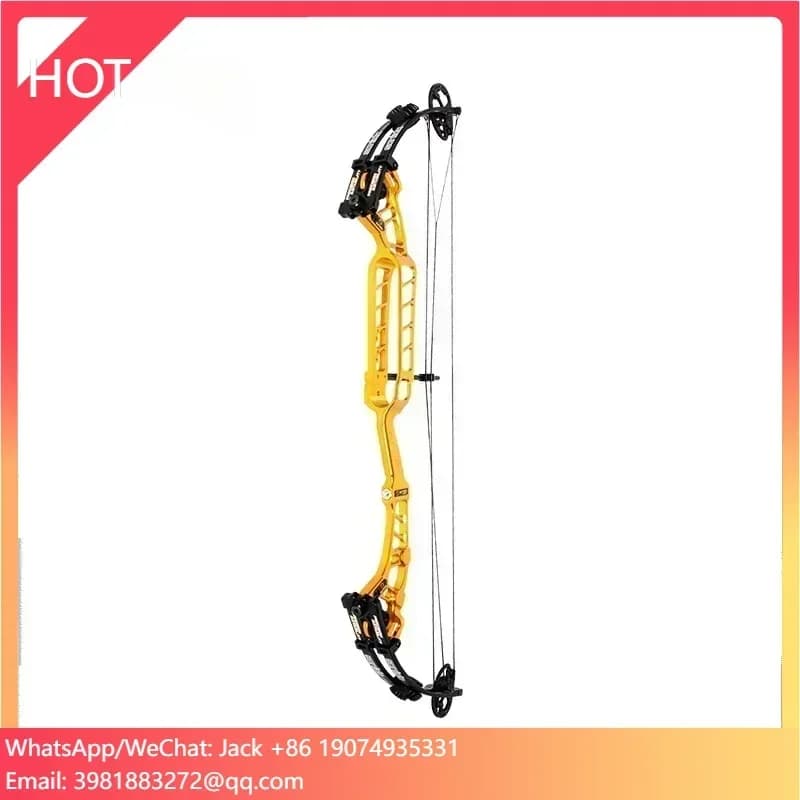 Kit arco composto Sanlida Tiro con l'arco Pro Level Target con accessori Edizione universale da parete con disegno solido dorato