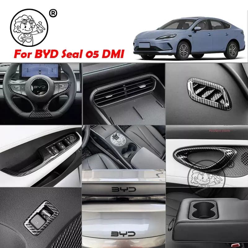 Per BYD Seal 05 DMI 2025 2026: Cornice del cambio al volante, interruttore alzacristalli, copertura della bocchetta di ventilazione posteriore centrale per l'aria condizionata