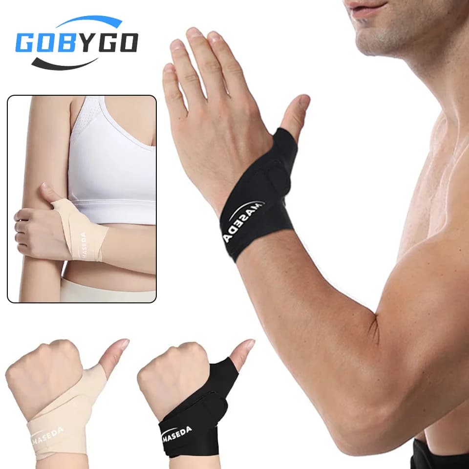 GOBYGO Compressione Ultra Sottile Polso Del Pollice Cinghia Tendinite Tendinite Tunnel Carpale Artrite Sport Basket Pallavolo Brace