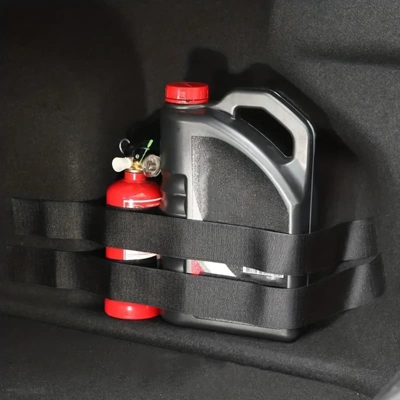 Car mounted car strap fire extinguisher fixed strap car trunk bracket Velcro 2 long 2 short universal accessories
