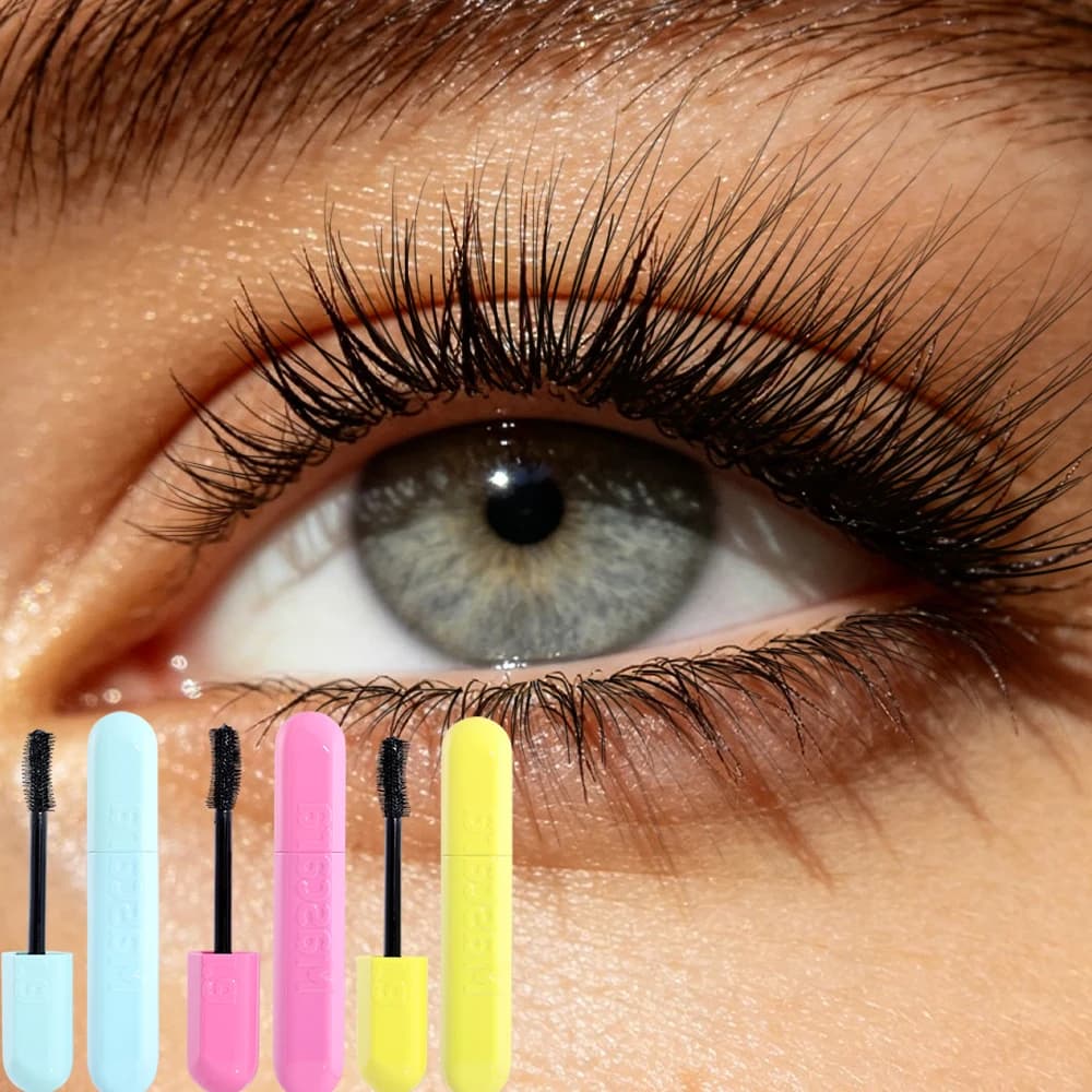 Set of 3 mascara, eye makeup kit with light and curved mascara, water resistant and long lasting