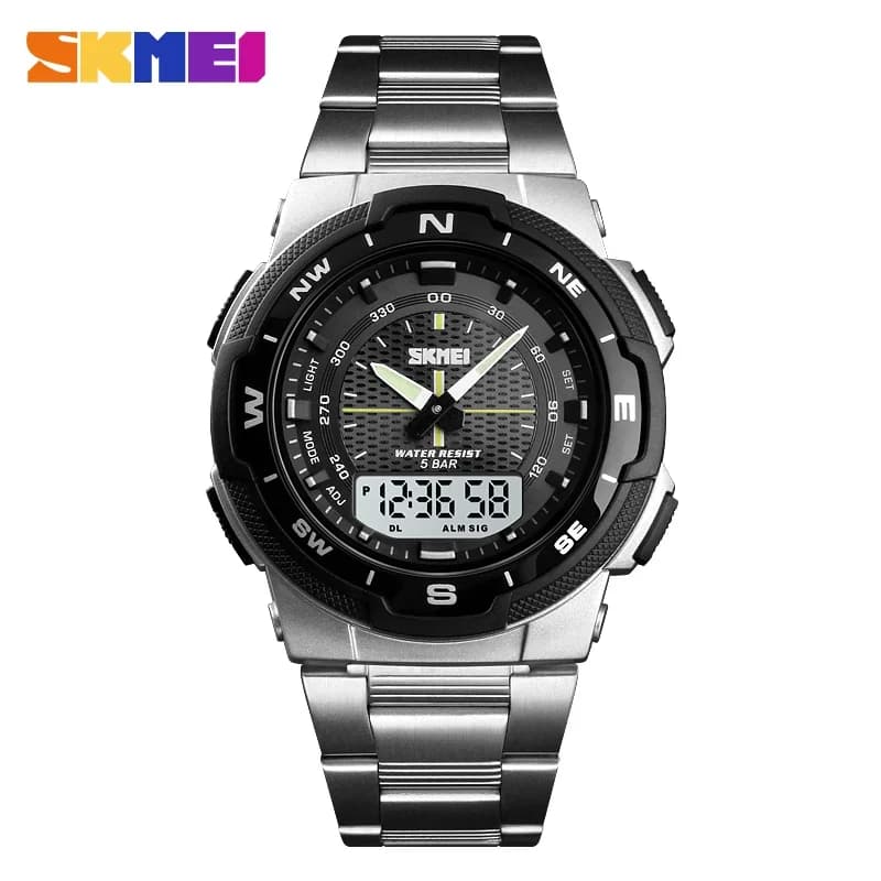 SKMEI 1370 Luxury Full Steel Waterproof Working Watch Relogio Masculino Men's Watch Fashion Sport Quartz Watch Men's Watches
