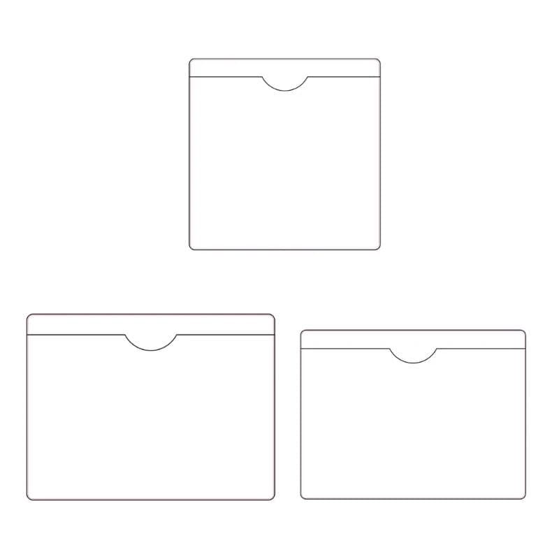 Clear Plastic Label Holder Vertical Car Storage Permits Badges Passports Ticket