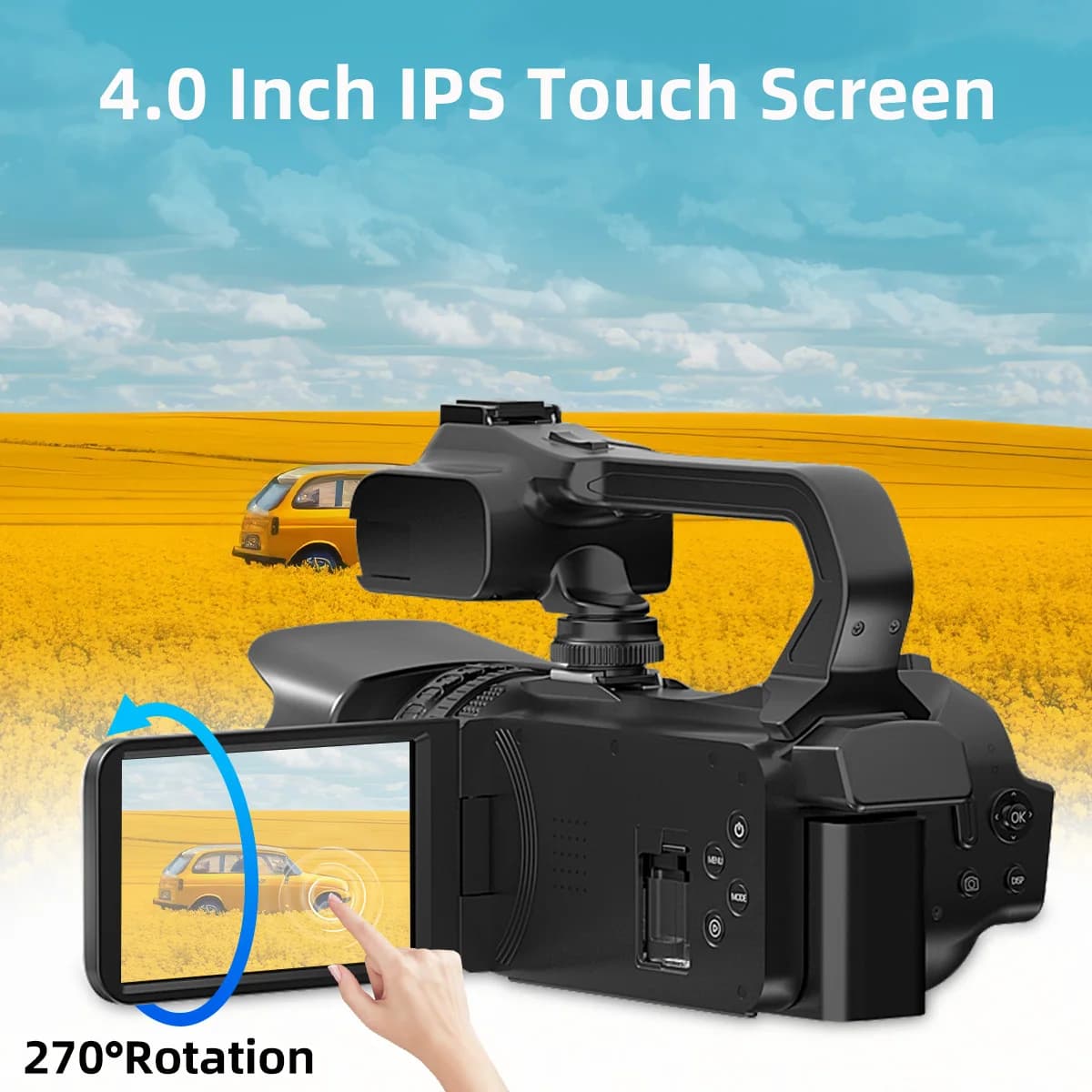 2026 Hot Sale Unique 4K Camera DV 4.0 ''Touch Screen Zoom Digital 18X Support Wifi Webcam Vlogging Room for You
