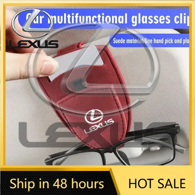 Multifunctional Pu Leather Car Sun Visor Glasses Holder Clip For Lexus F SPORT LBX NX RX 350h 450h ES UX 300e GS GX IS LS LX CT