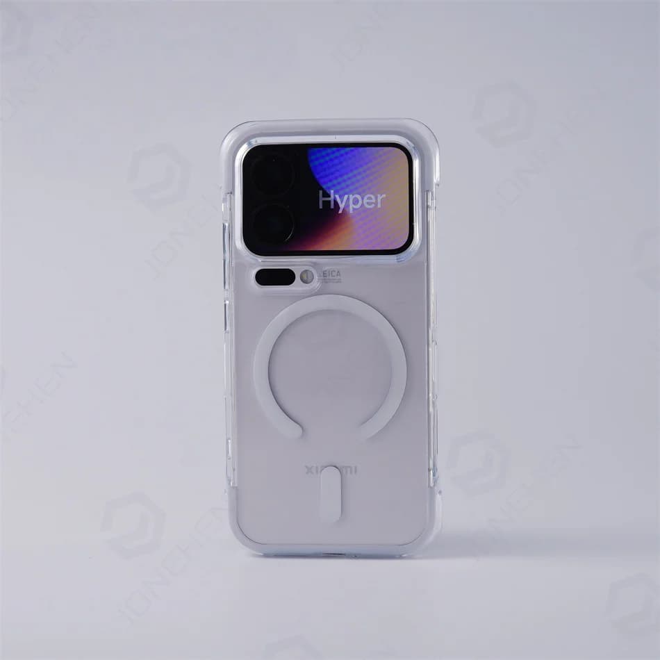 Custodia magnetica trasparente antiurto per Xiaomi Mi 17 Pro Max Mi17, cover rigida trasparente anti-caduta con ricarica wireless per Magsafe