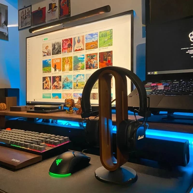 Supporto per cuffie in alluminio Espositore e gancio per auricolari Perfetto per cuffie da gioco e accessori per l'organizzazione della scrivania