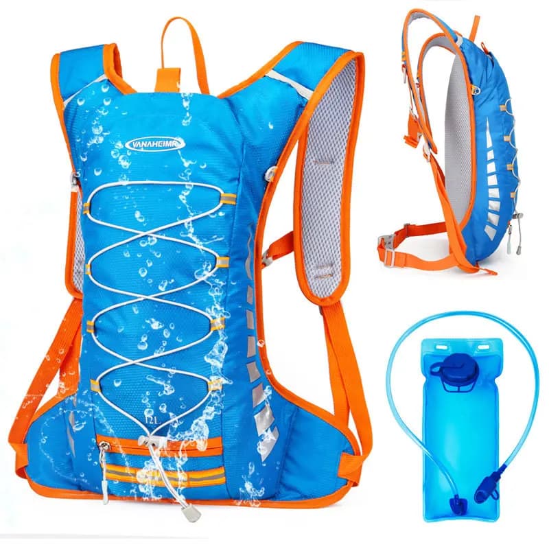 Zaino da ciclismo per esterni, borsa impermeabile portatile per bicicletta, zaino sportivo per arrampicata ed escursioni con sacca idrica da 2L
