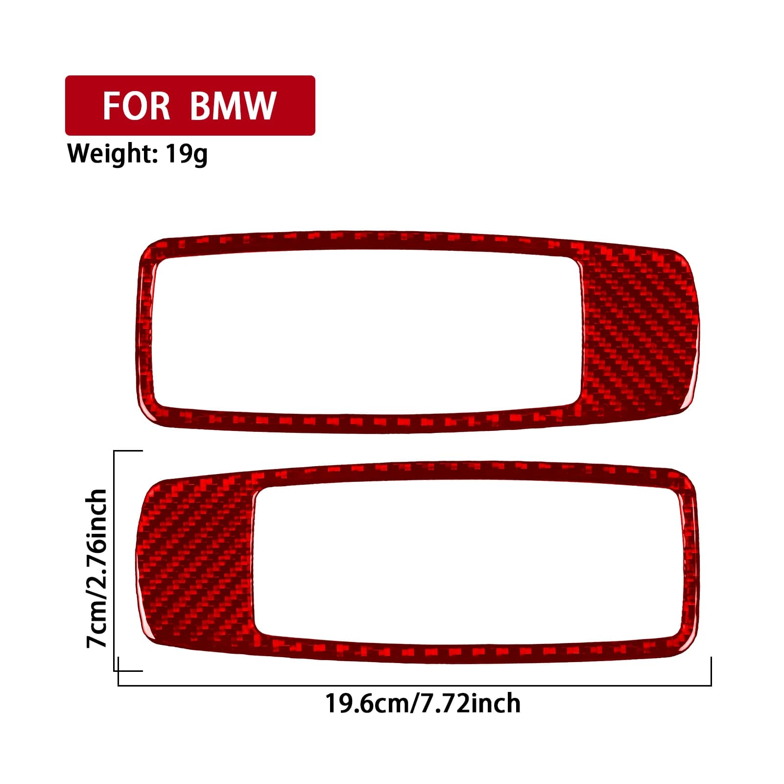 Per BMW X5 F15 2014 2015 2016 2017 2018 Cornice Specchietto Trucco Pannello Decorativo in Fibra di Carbonio Adesivi Accessori Interni Auto
