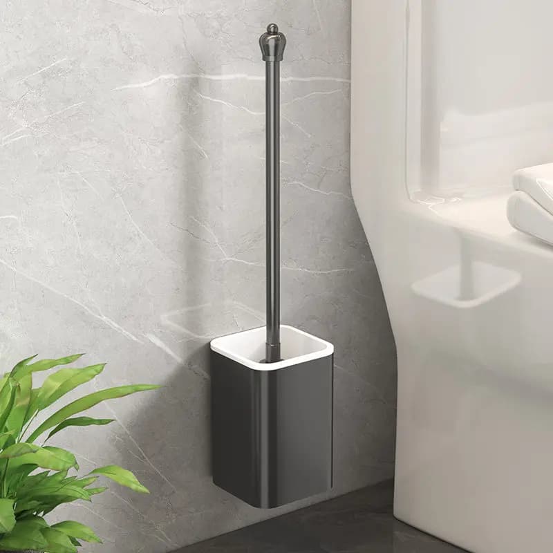 Spazzola per WC senza fori, per bagno, senza angoli morti, per uso domestico
