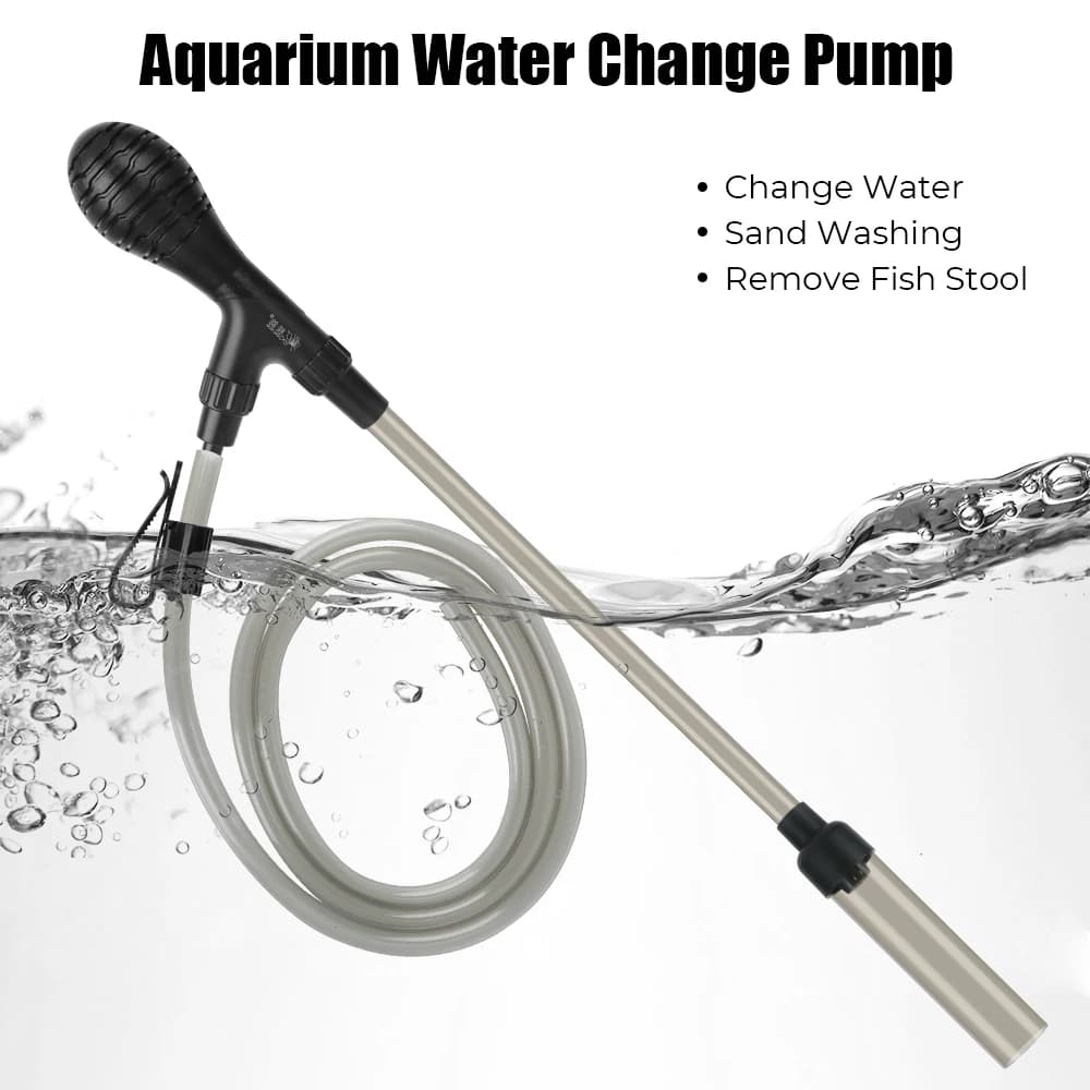 Pompa Filtro Acqua, Cambia Acqua, Regolatore di Flusso, Sifone per Acquario, Pompa per Cambio Acqua, Strumento di Pulizia, Pulitore per Ghiaia