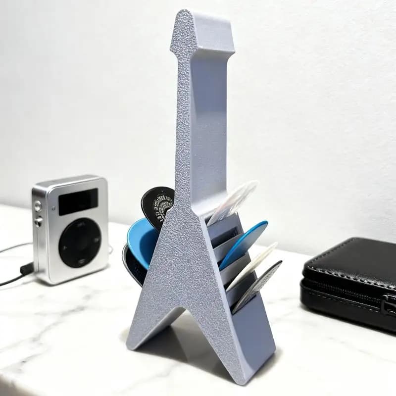 Scatola Porta Plettri per Chitarra Stampata in 3D, Espositore Organizzatore, Contenitore per Plettri, Soluzione di Stoccaggio Portatile