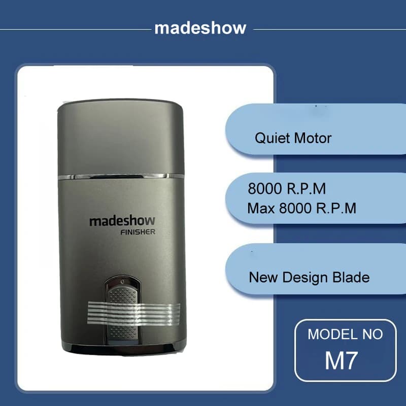 Rasoio Elettrico Professionale Madeshow M7 in Metallo 8000RPM con Lama a Levitazione Magnetica per Barba e Capelli, Rifinitore per Uomo
