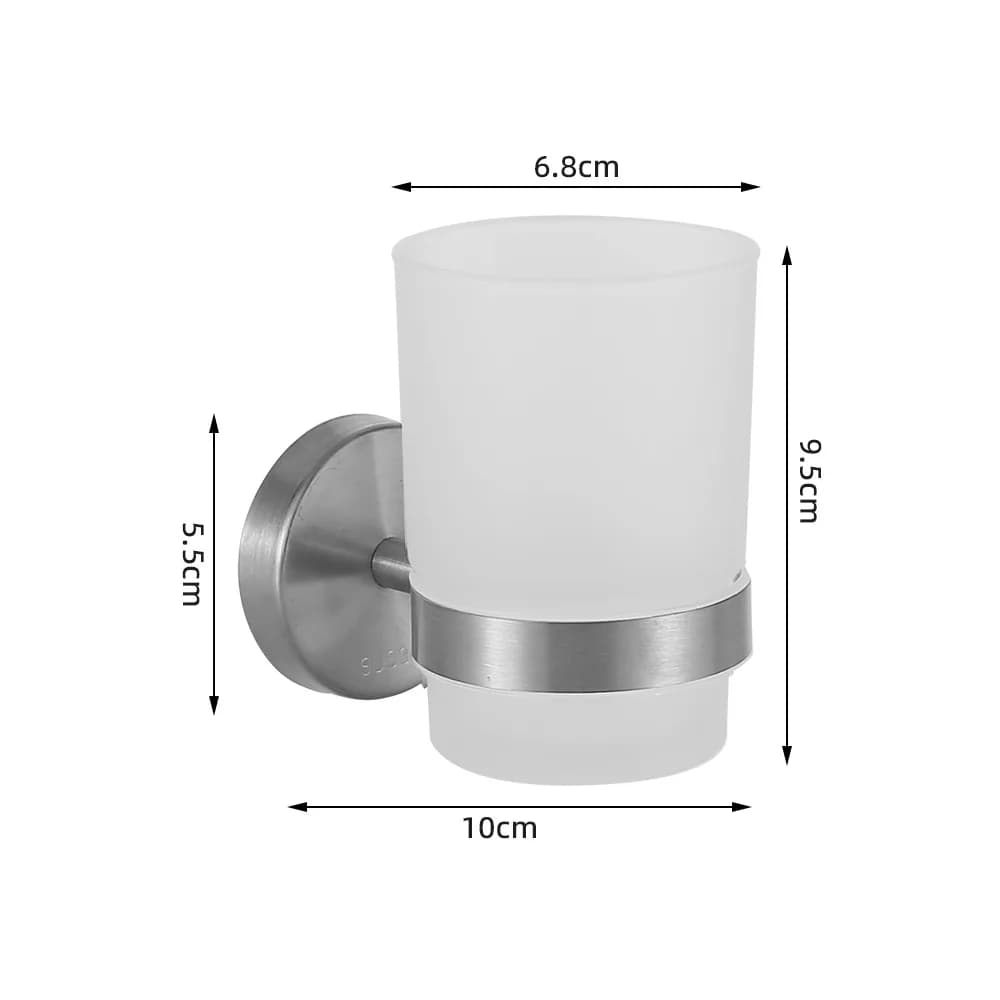 Porta spazzolino da parete moderno per bagno, portabicchieri in vetro, portabicchiere, organizer per riporre il bagno, porta spazzolino da denti, strumenti per tazze, bagno
