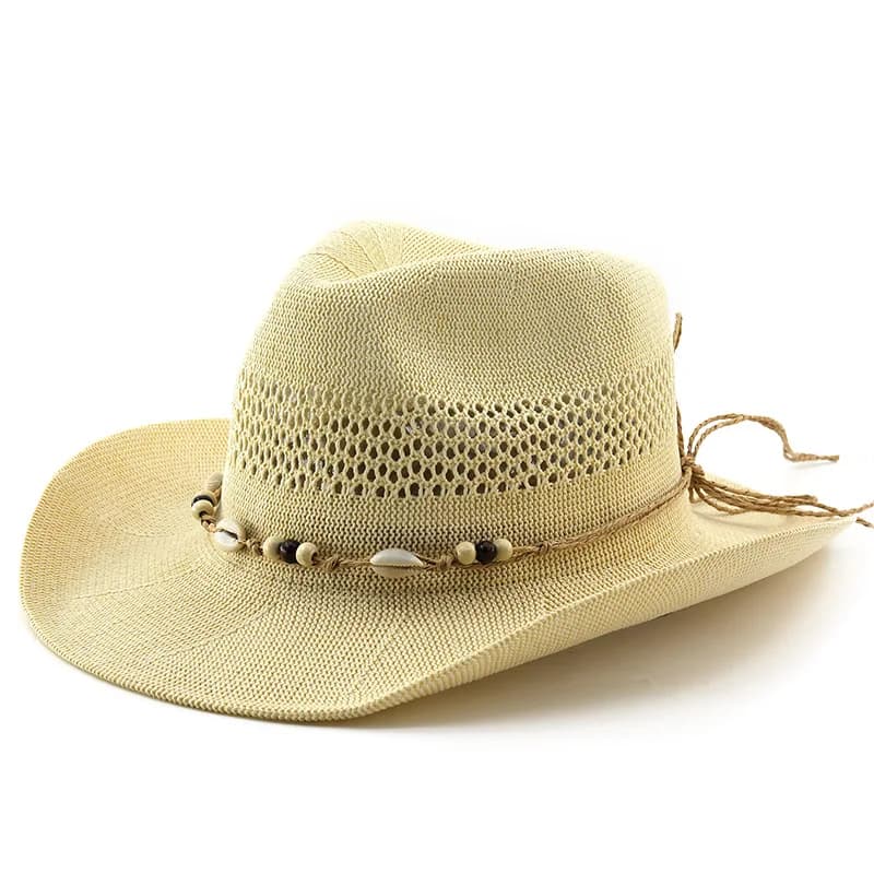 2026 New summer Hollow out breathable straw hat fedoras For men and women personality western cowboy hat traveling fishing hats
