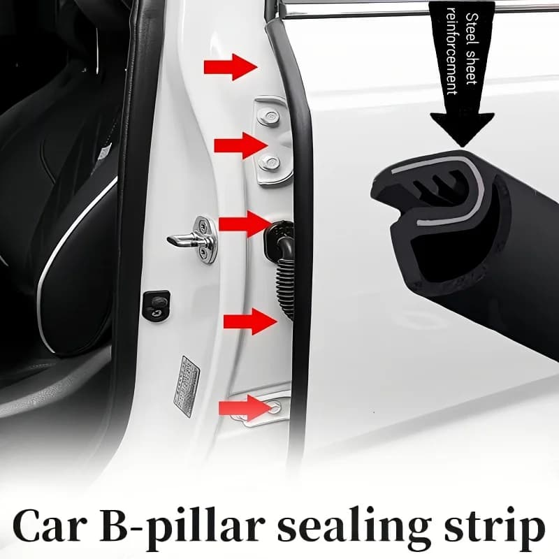Coppia di Guarnizioni in Gomma da 80CM per Bordi Portiera Auto, Impermeabili e Insonorizzanti, Adatte per la Maggior Parte dei Veicoli