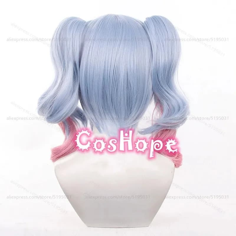 c;4\g,6'h.9/c;4\g,6'h.9/Miku Rabbit Hole with Double Ponytails Blue Pink Layered Gradient Wig Cosplay Anime Heat Res6'h\3,g'8/b'