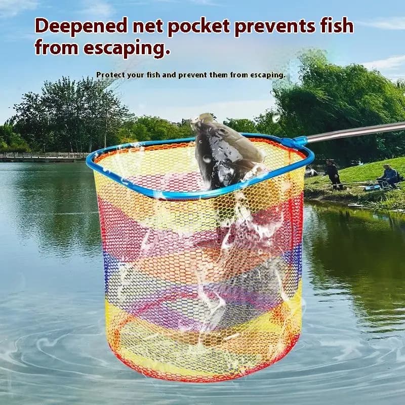 Reti da pesca in lega di alluminio Testa Paletta da pesca Rete da pesca colorata Durevole Guadino ultraleggero Pannelli da pesca